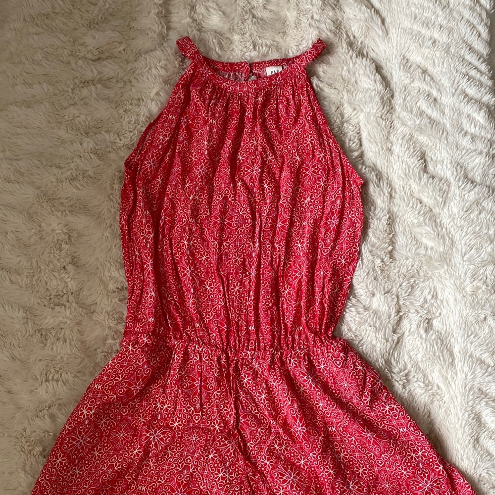 Gap Drawstring Halter Romper Size Small - image 1